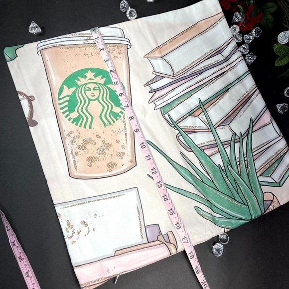 Starbucks Coffee Throw Pillowcase School Books Home Decor Accent Pillow Cover - Picture 6 of 12